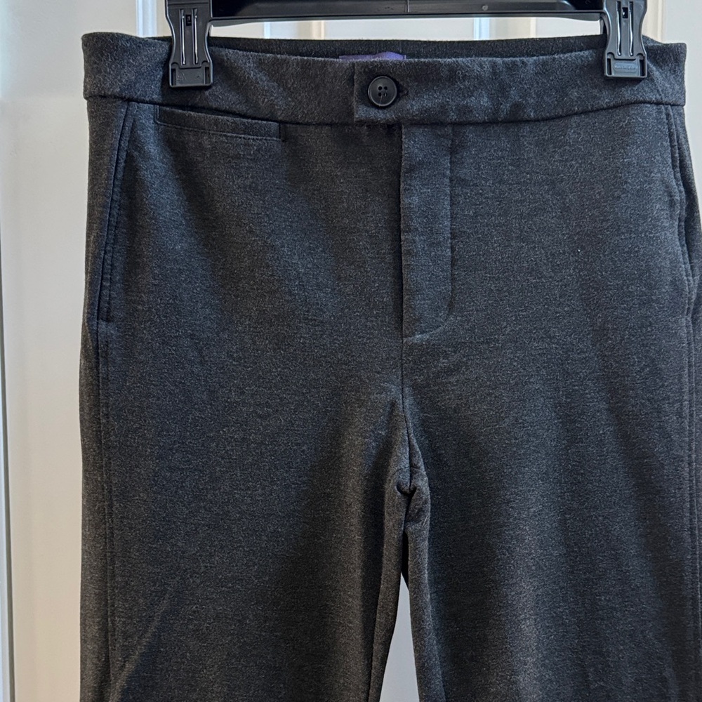 NYDJ Knit Boot Cut Trousers Charcoal Gray Easy Care Machine Wash NWOT